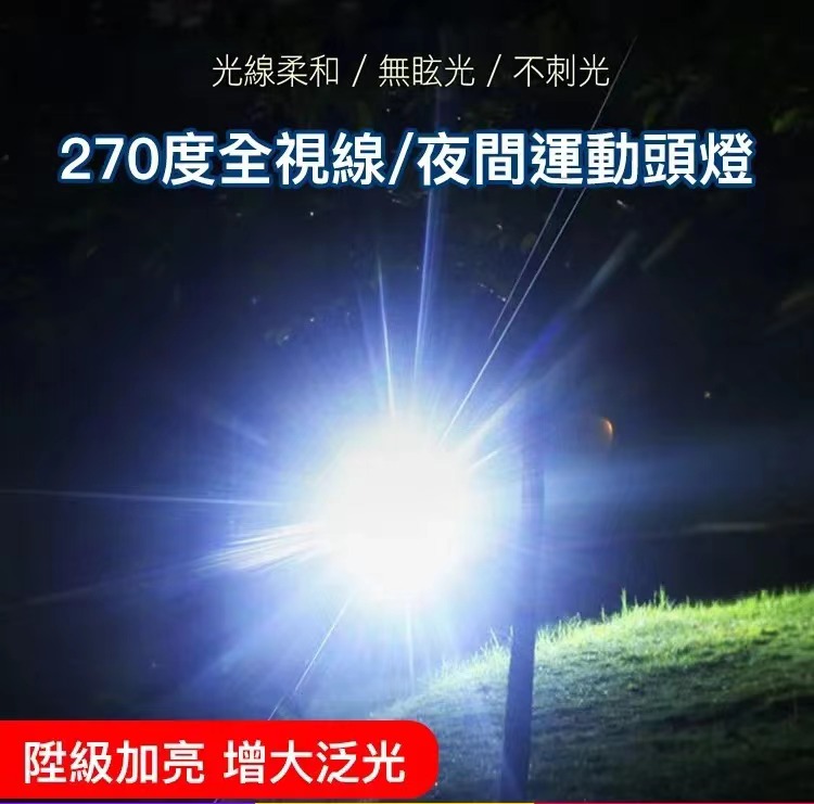 智慧感應式頭燈，3款照明方式！解放雙手照明好物！