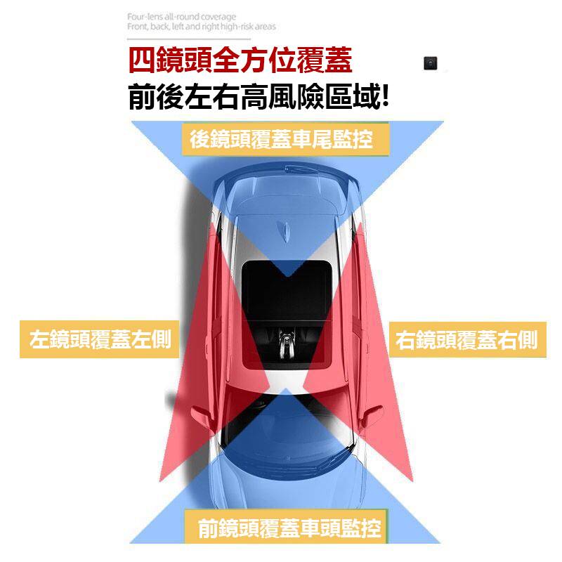 360°全景行車記錄儀，4個鏡頭全車覆蓋，高清雙攝，限時優惠，貨到付款！